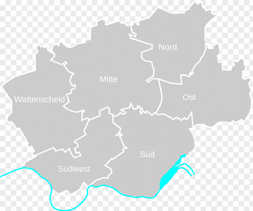 Map Bochum Witten Ortsteil Ruhr PNG
