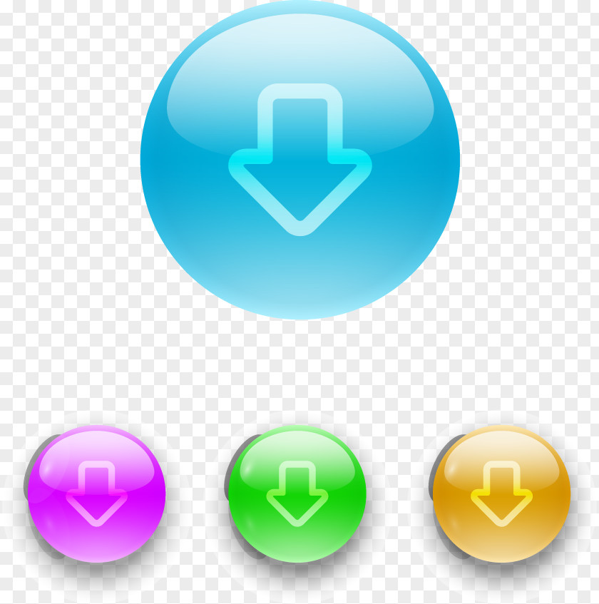 Vector Download Button Icon PNG