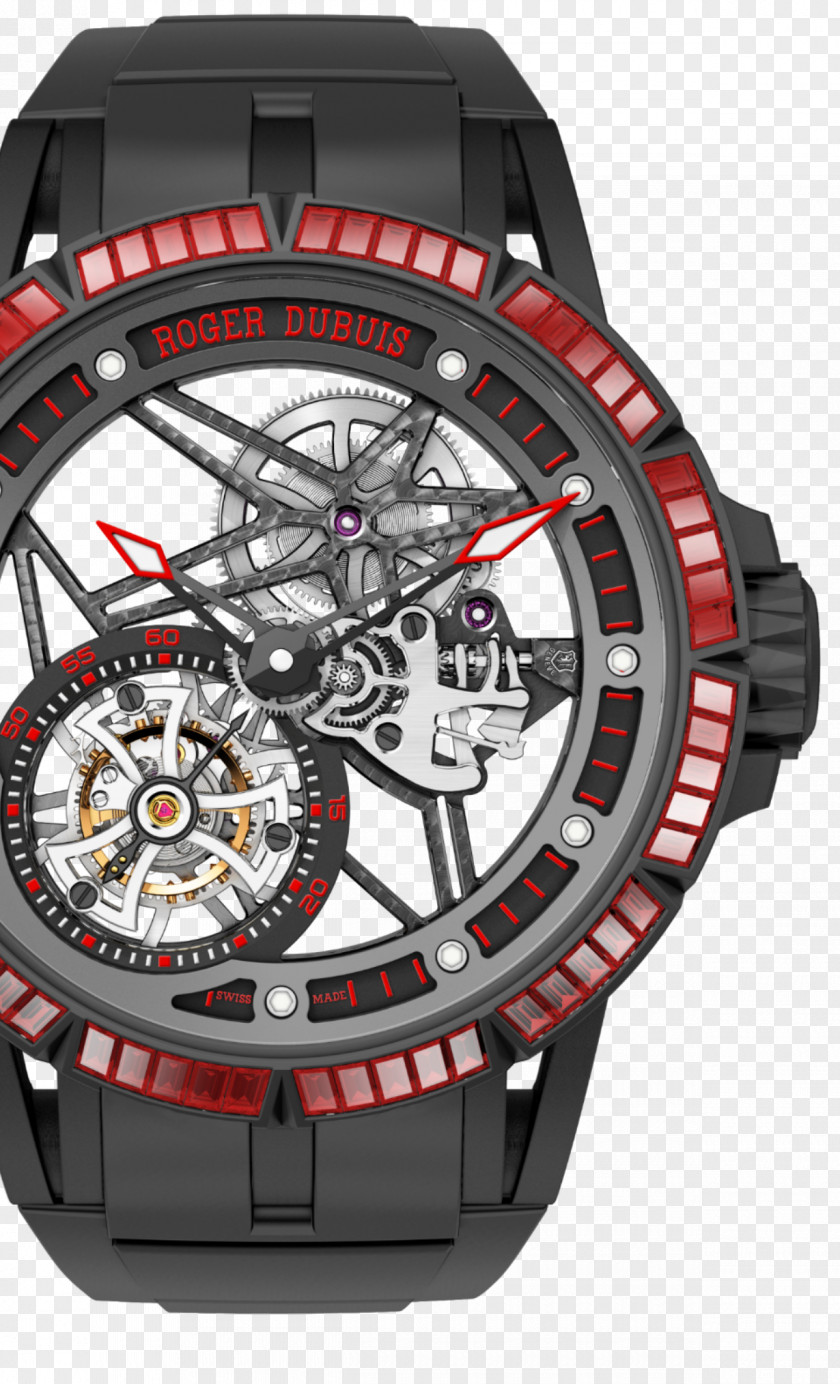 Watch Roger Dubuis Skeleton Tourbillon Clock PNG