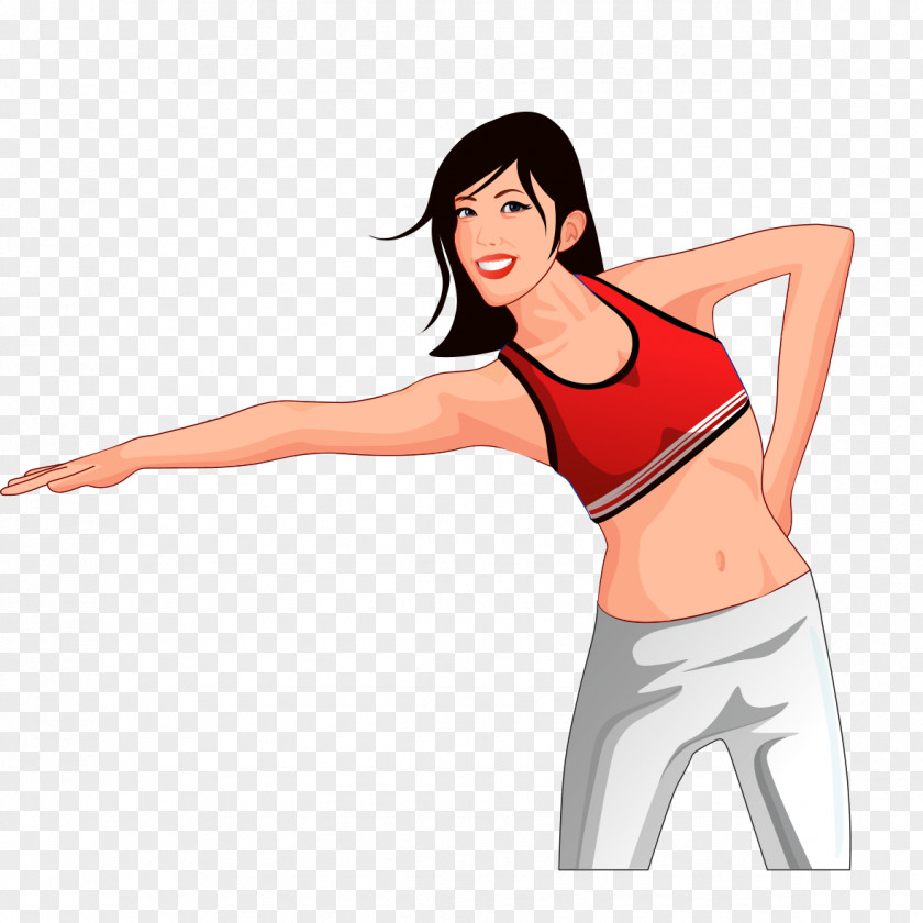 Yoga Beauty Cartoon Illustration PNG