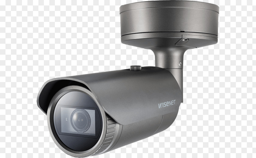 Camera Lens Samsung Wisenet XNO-8080R Outdoor Vandal-resistant Bullet IP Hanwha Aerospace Video Cameras PNG