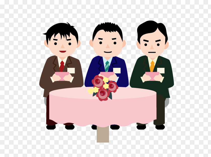 Japan Group Dating Illustration PNG