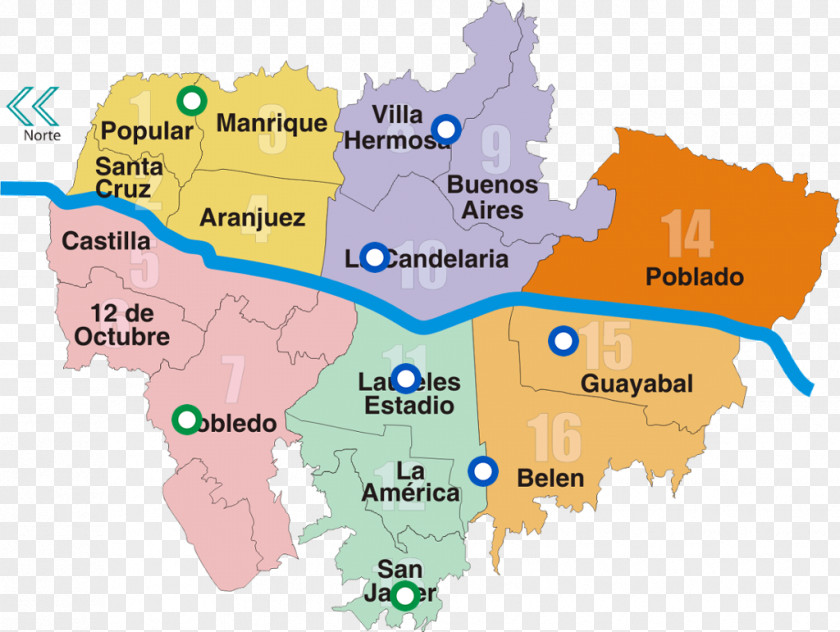 Map Cúcuta La Floresta Neighbourhood Commune PNG