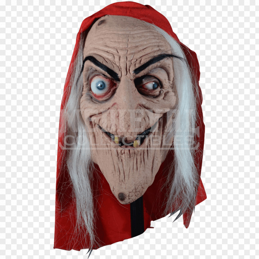 Old Witch Latex Mask Halloween Costume PNG