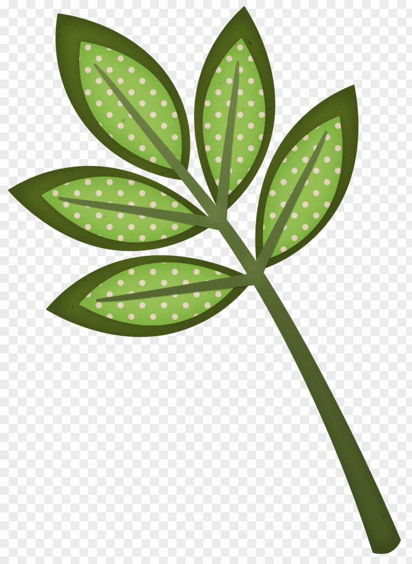Scrapbook Leaf Plant Stem Flower PNG