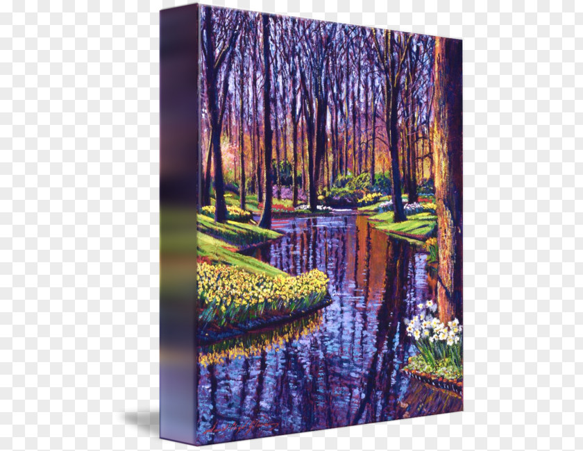 First Day Of Spring Bayou Painting Swamp Gallery Wrap Canvas PNG
