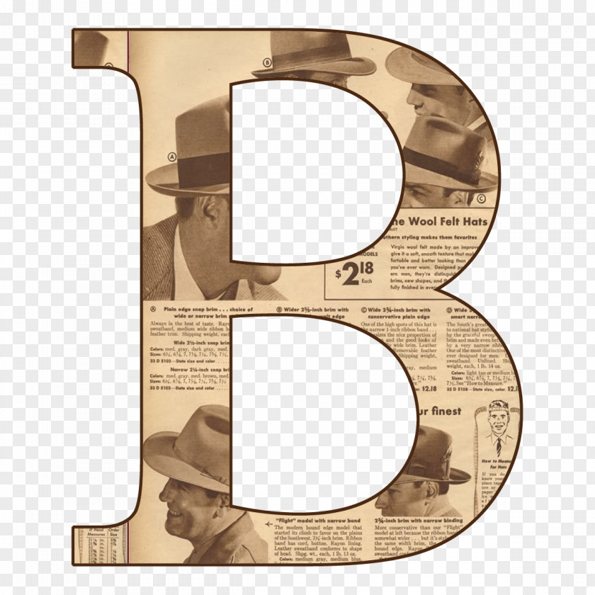 Letter B Alphabet Newspaper PNG