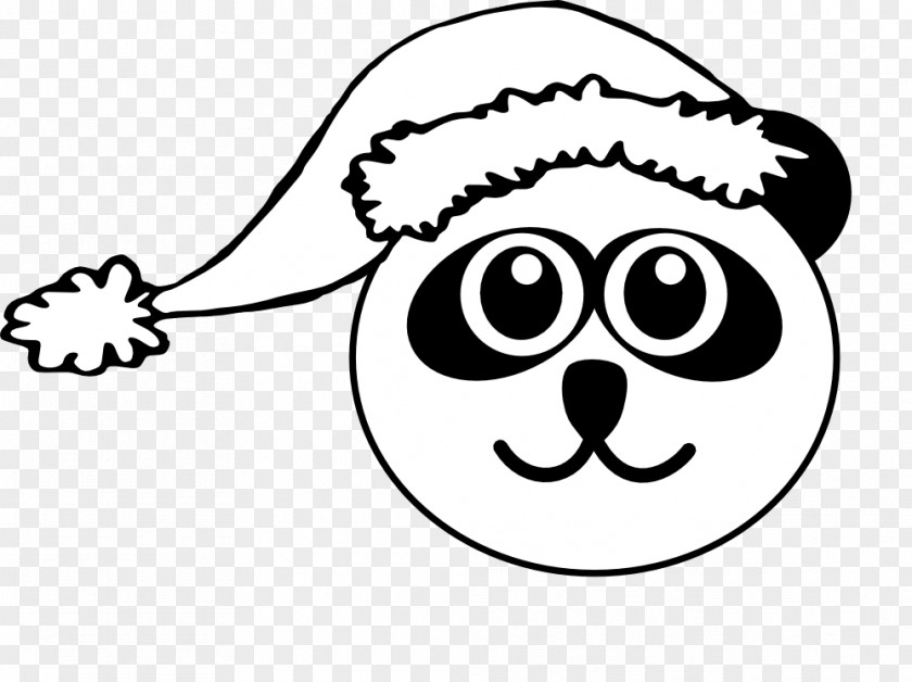 Christmas Panda Cliparts Giant Red Face Clip Art PNG