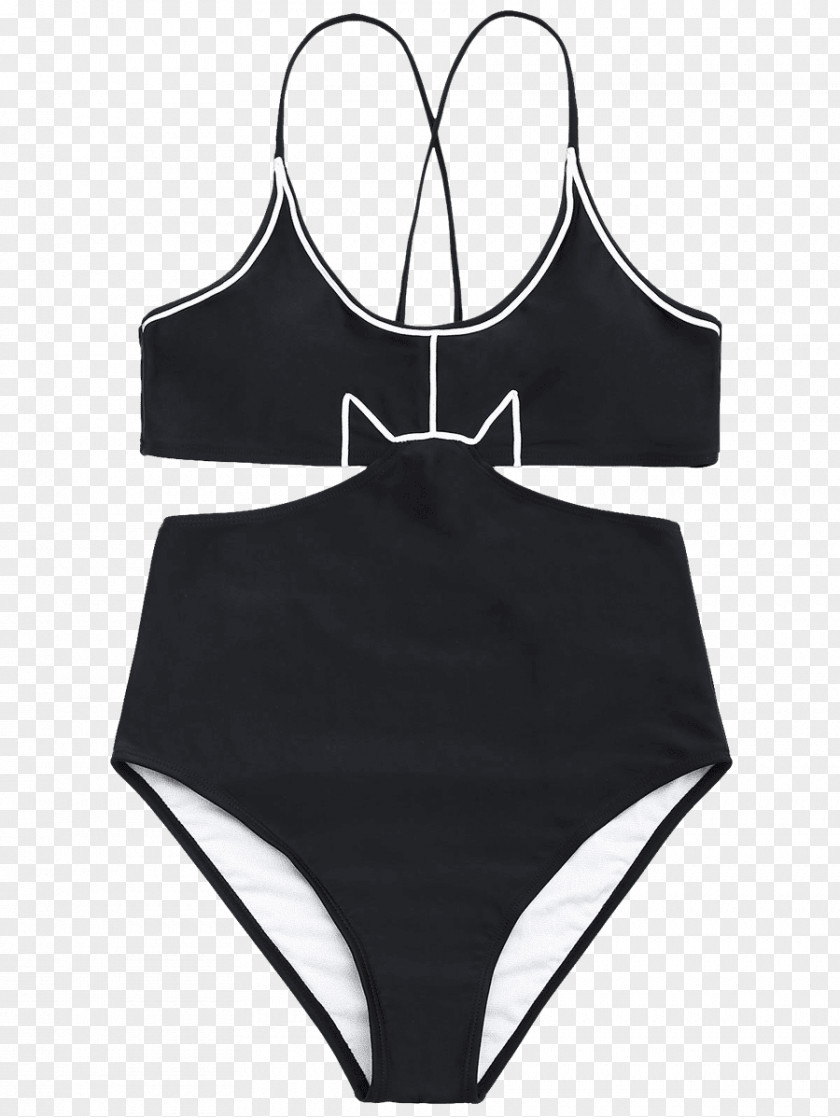 Woman Monokini One-piece Swimsuit Halterneck PNG