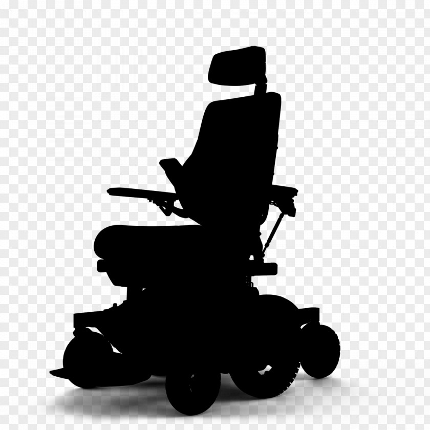 Silhouette Sitting Motorized Wheelchair Chair PNG