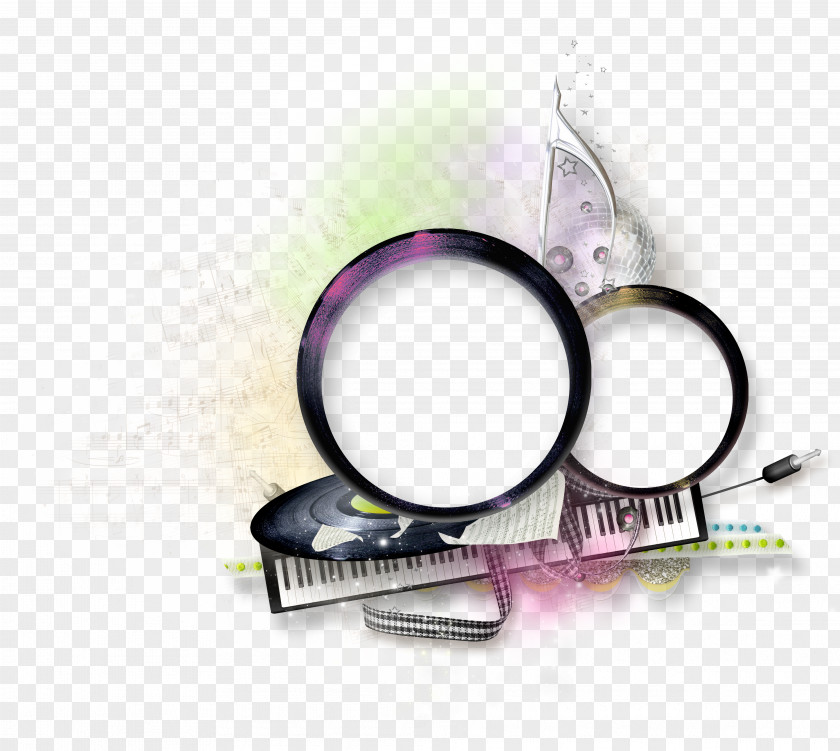 Piano Keys Decorative Ring Musical Keyboard Compact Disc PNG