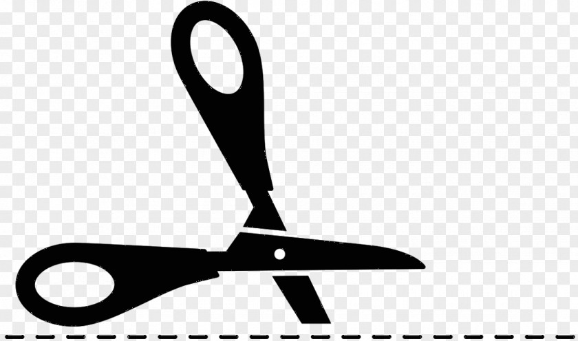 M Clip Art Scissors Logo Line Black & White PNG