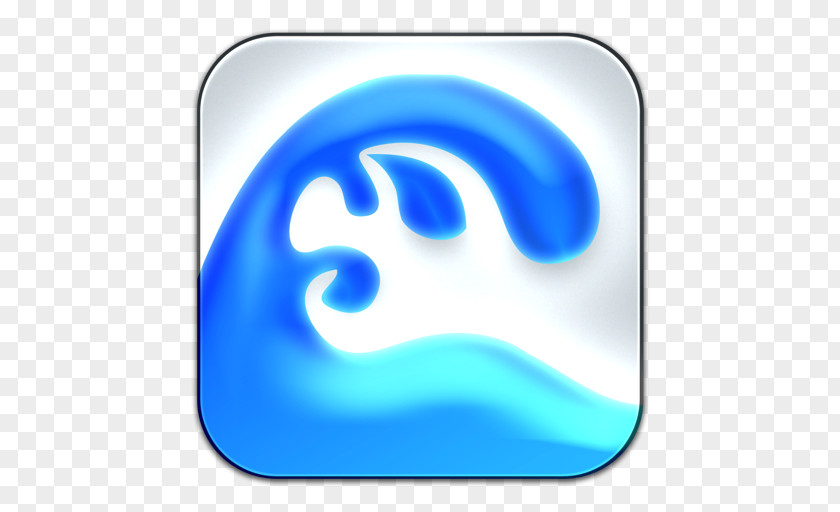 Ocean Waves Electric Blue Symbol PNG