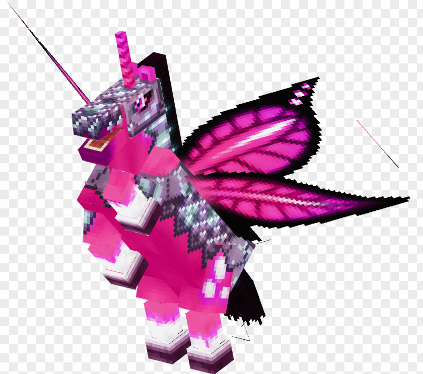 Unicorn Princess Butterfly Horse Minecraft Legendary Creature PNG