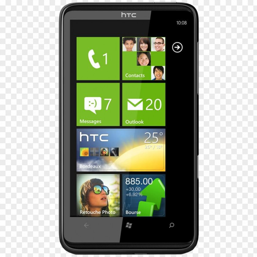 Android HTC 7 Trophy Mozart Pro HD7 Surround PNG