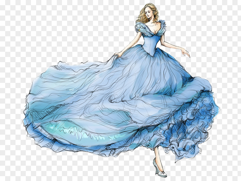 Cindy Cinderella Painted Illustration China Dress Clothing PNG