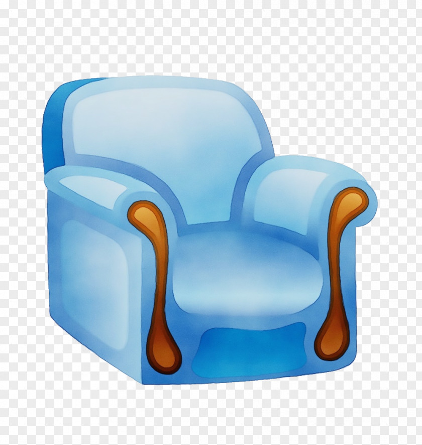 Plastic Club Chair Furniture Blue Clip Art PNG