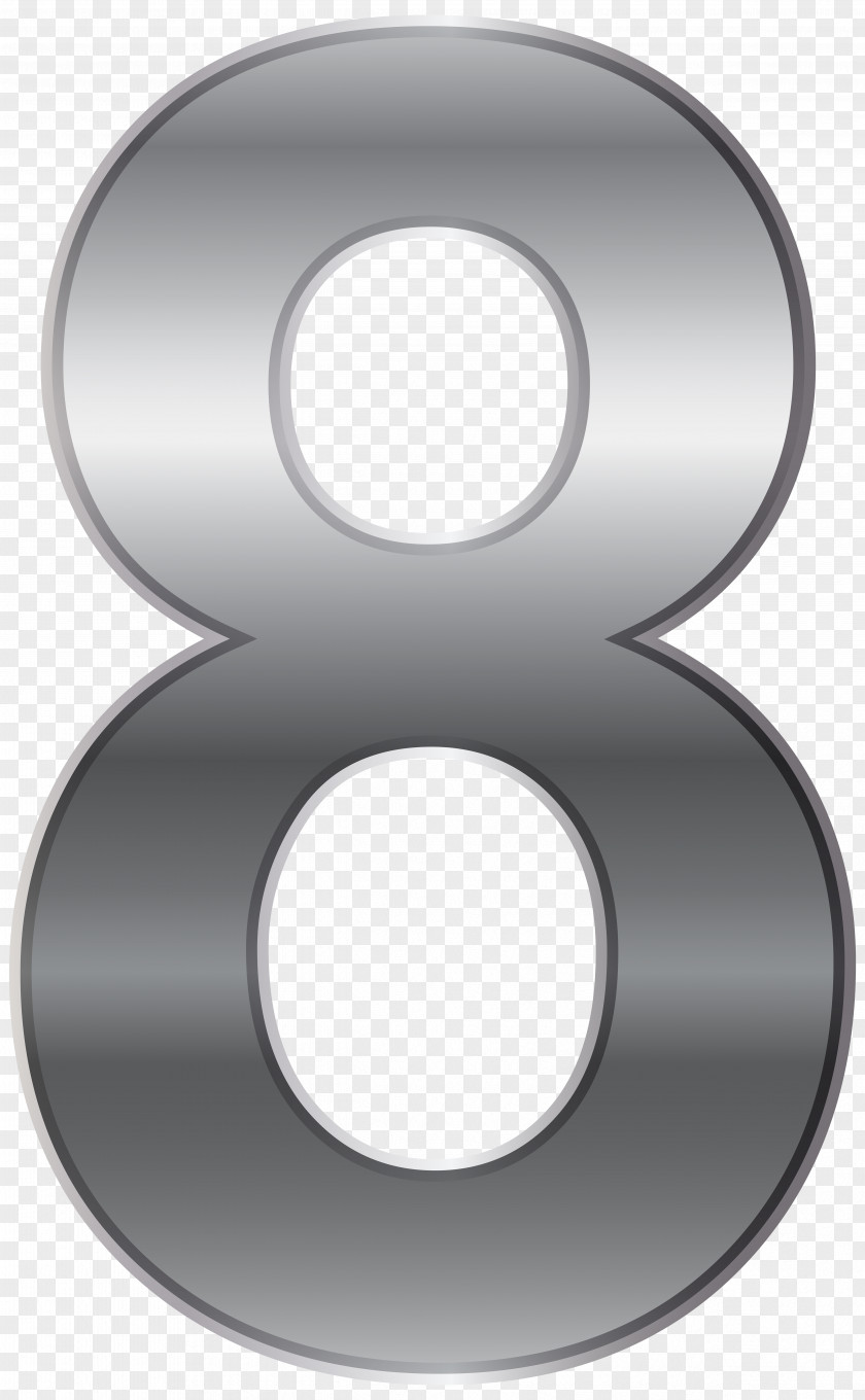 Silver Number Eight Transparent Clip Art Image Download PNG