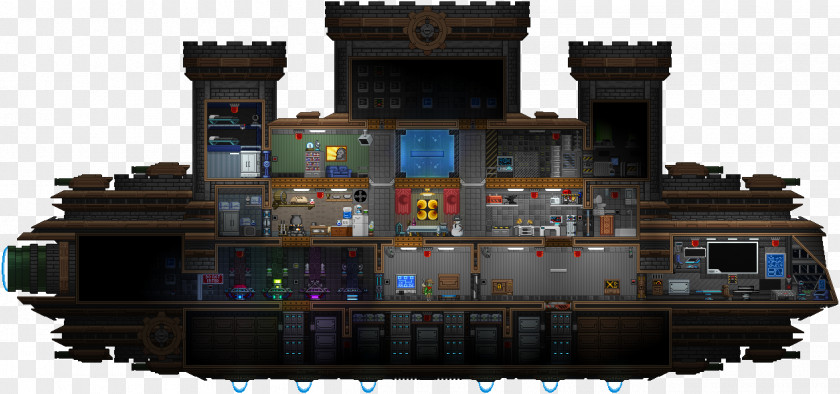 Spaceship Interior Starbound Mother Ship Chucklefish Boat PNG