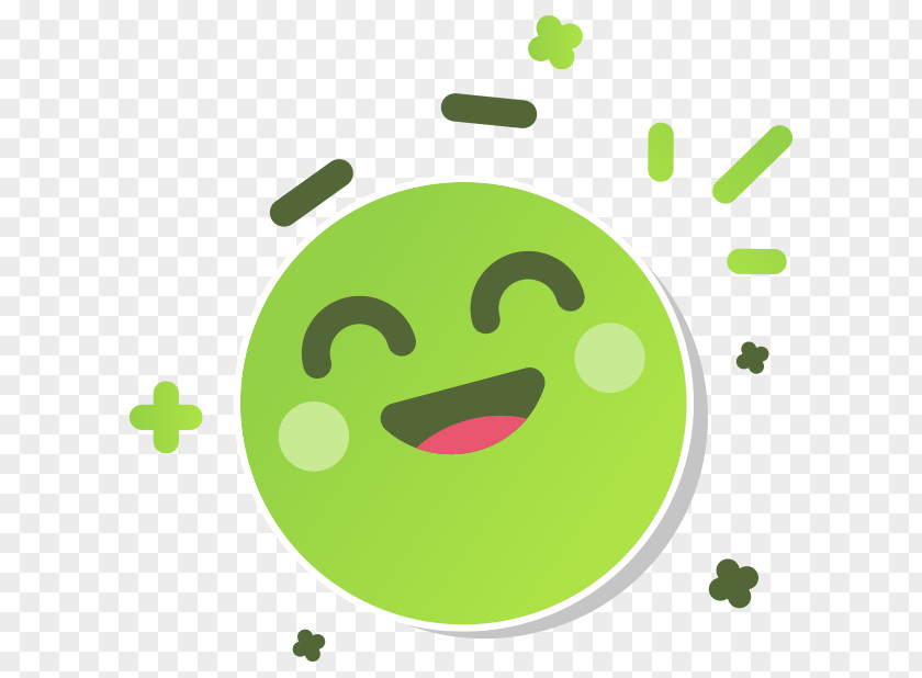 Smiley Green Leaf PNG