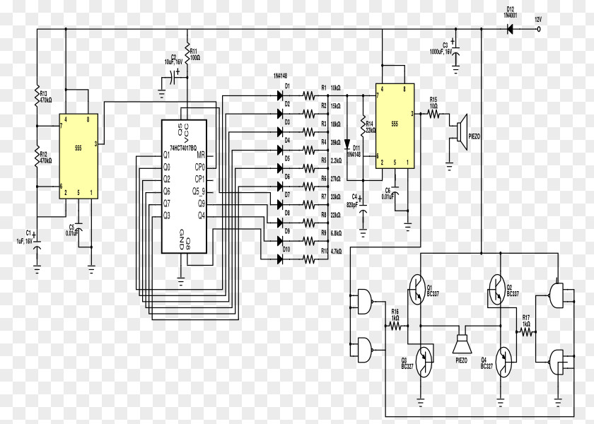 Anti Mosquito Electronics Electronic Circuit Diagram Schematic Wiring PNG
