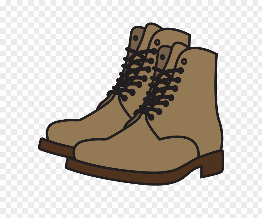 Men's Warm Brown Boots Boot Animation Drawing Shoe PNG