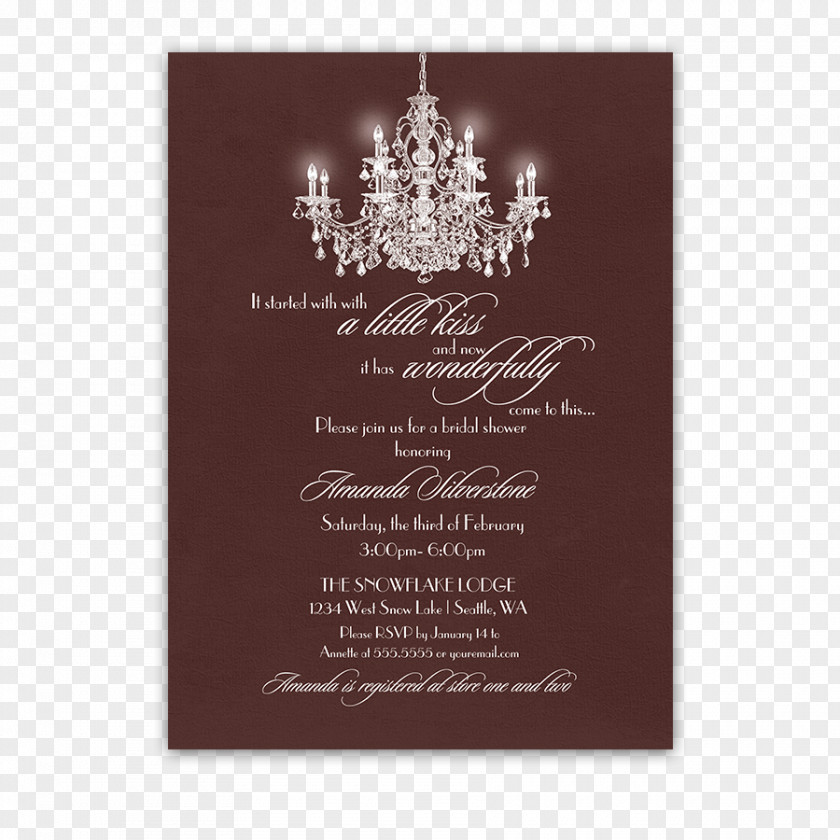 Bridal Shower Wedding Invitation Maroon Convite PNG