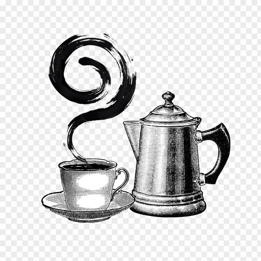 Coffee Cup Coffeemaker Teapot Clip Art PNG