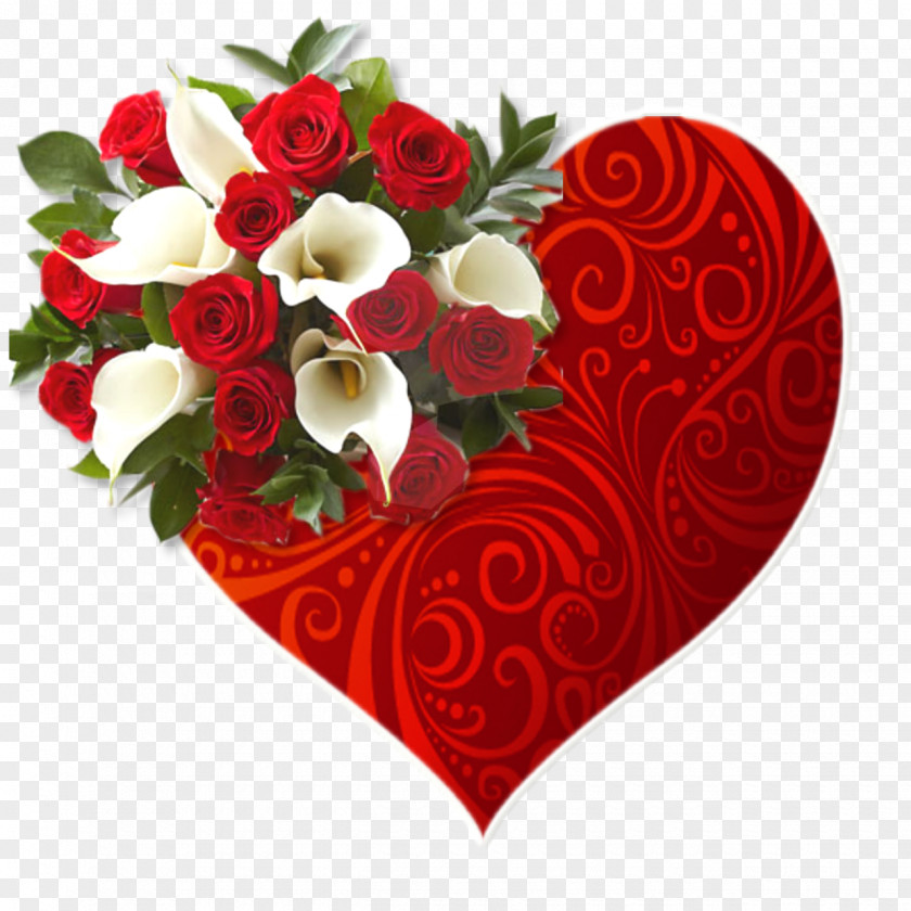 Cupid Heart Flower Valentine's Day Clip Art PNG