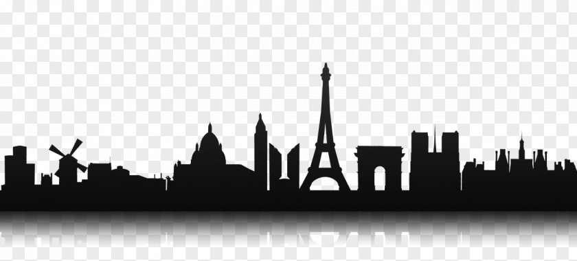 Paris Silhouette Skyline PNG