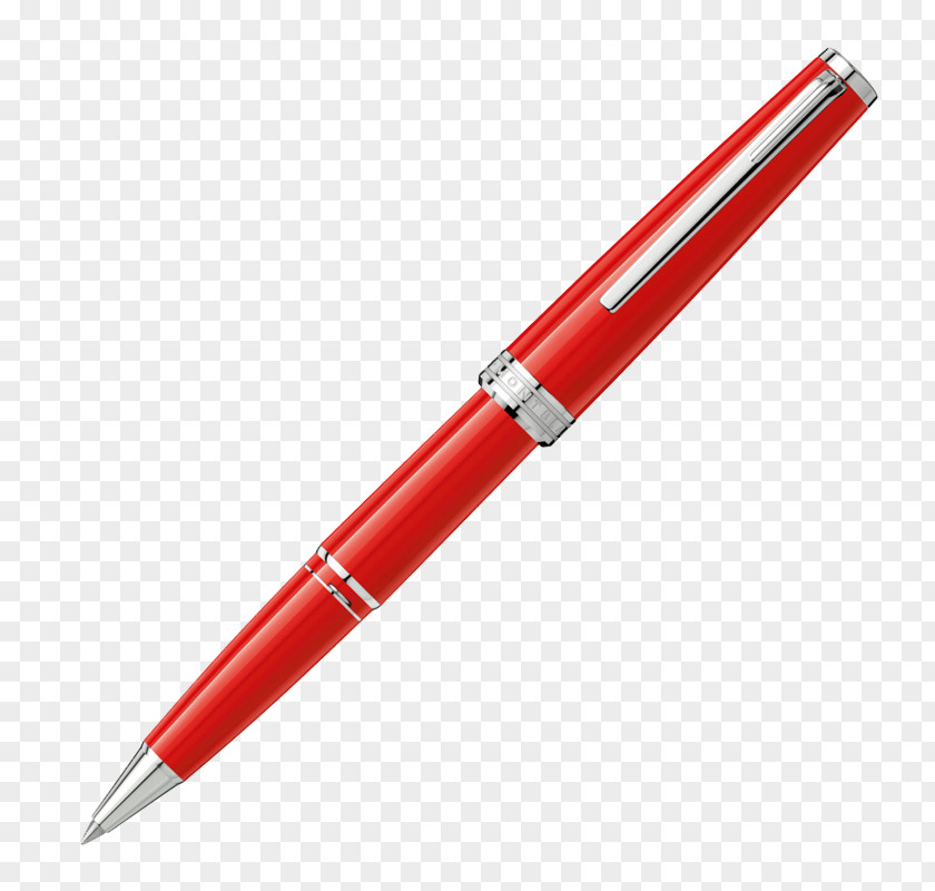 Red Ballpoint Pen Fountain Rollerball Montblanc PNG
