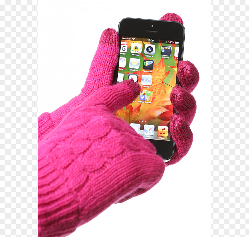 Stereo European Wind Frame Glove Touchscreen IPhone Wool PNG