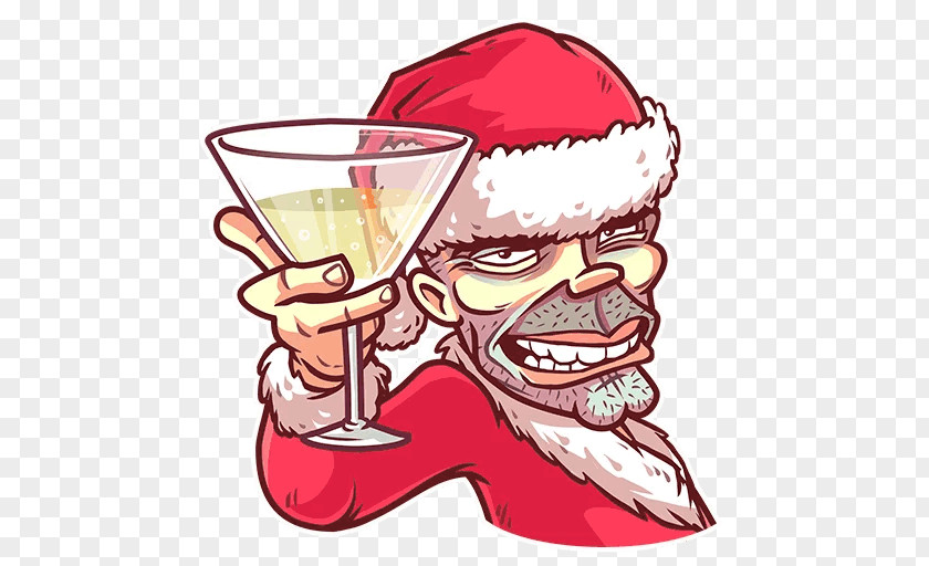 Bad Santa Sticker Telegram VK Clip Art PNG