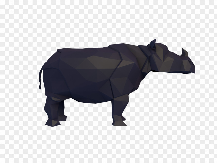 Javan Rhinoceros Cattle Wildlife Snout Black M PNG