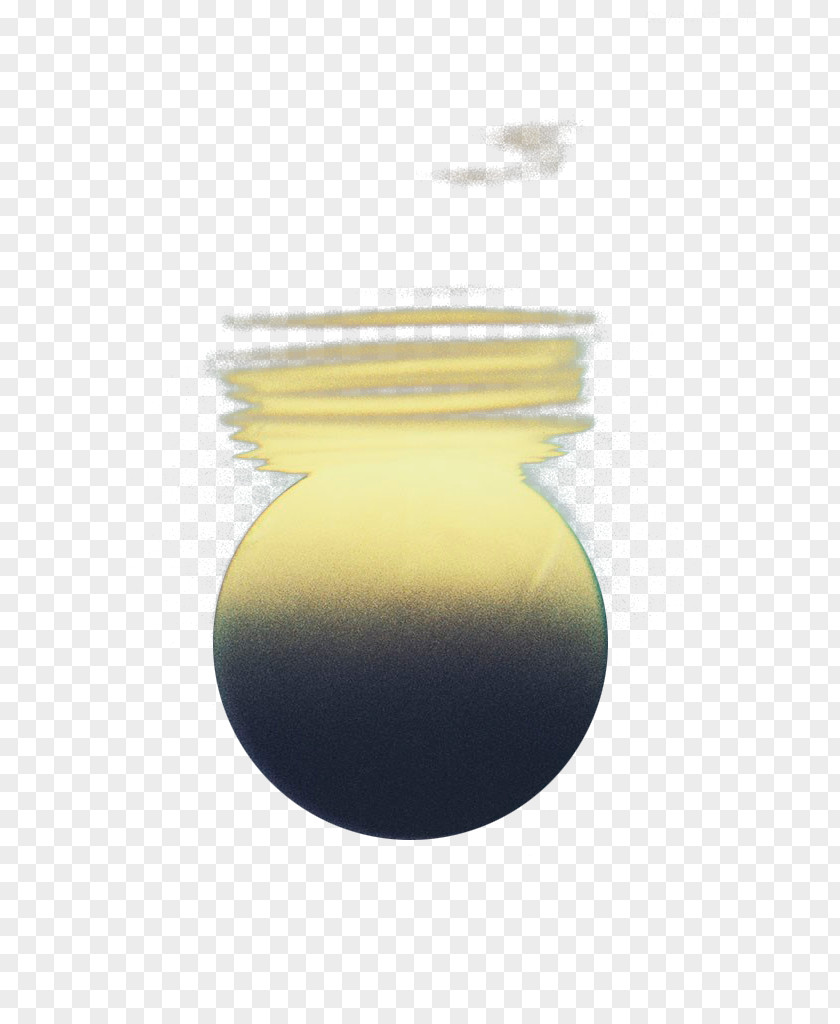 Moonlight Water Reflection Yellow Glass Circle PNG