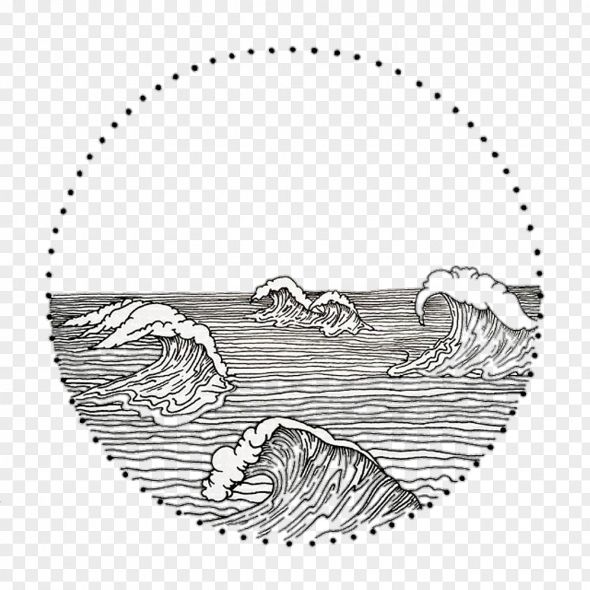 Ocean Watercolor Drawing Art The Great Wave Off Kanagawa Graphic Design PNG