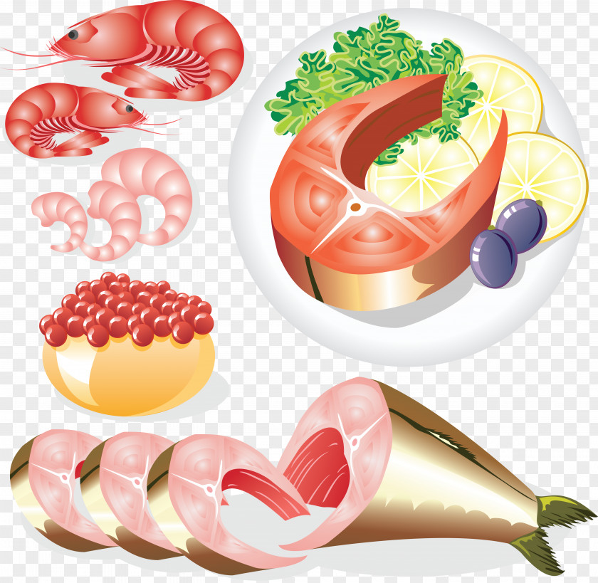 Shrimps Japanese Cuisine Sushi Seafood Dishes PNG