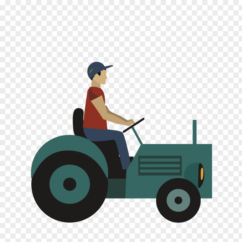 A Tractor Worker Euclidean Vector PNG