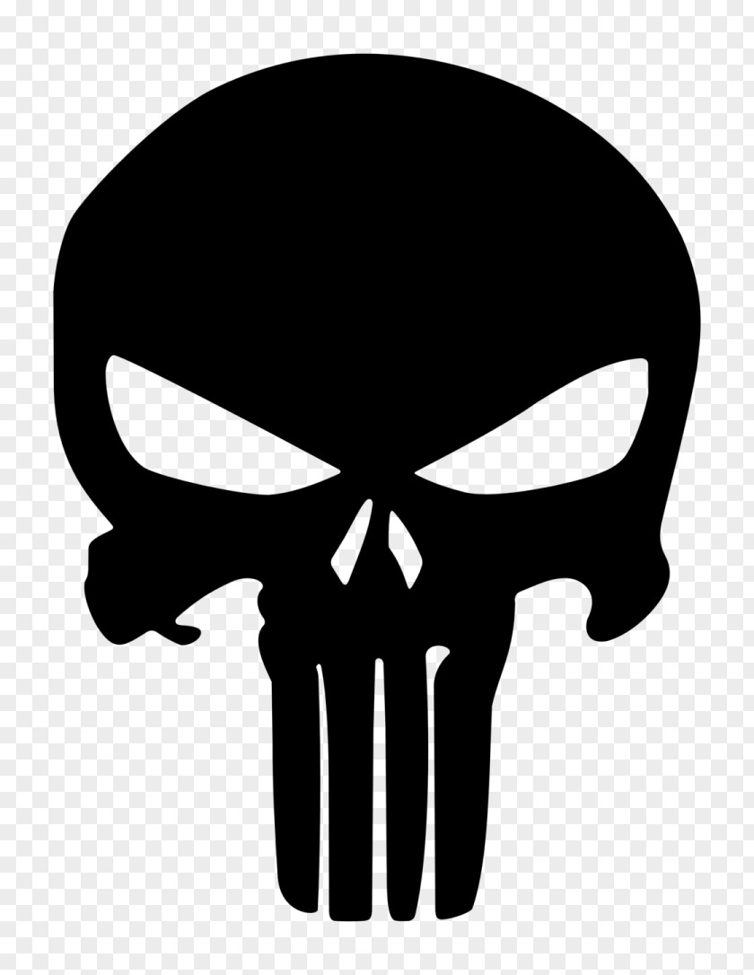 American Flag Military Punisher Skull Wall Decal Bumper Sticker PNG