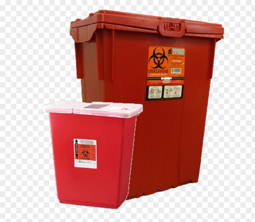 Container Sharps Waste Medical Rubbish Bins & Paper Baskets Biological Hazard Management PNG