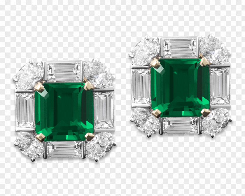 Emerald Earring Diamond Jewellery PNG