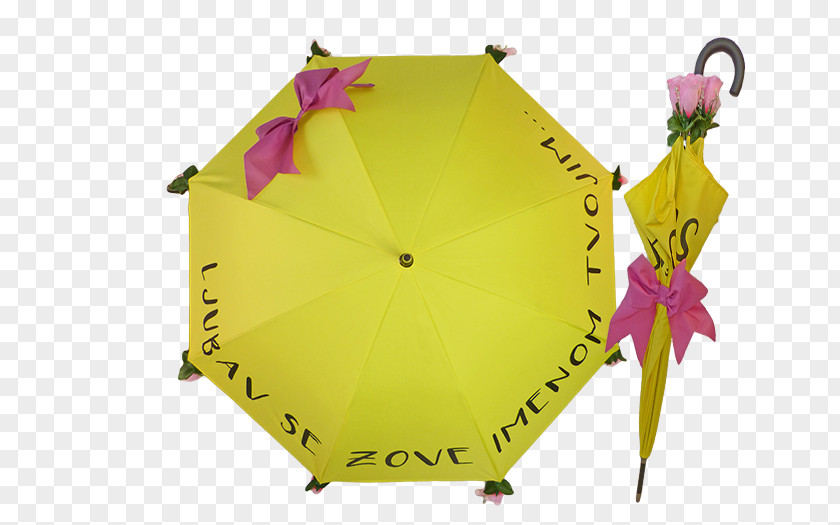 Umbrella Yellow Roselle Because Earring PNG