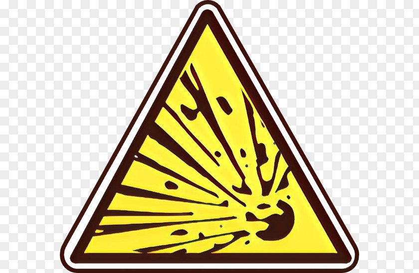 Yellow Triangle Sign PNG