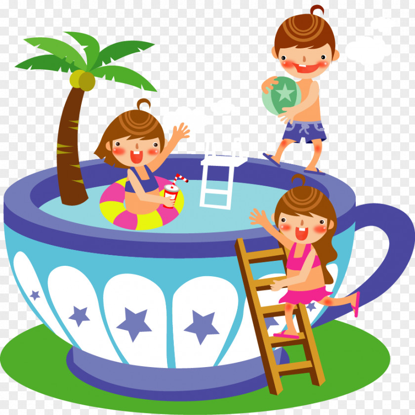 Cartoon Cute Children Mug Child Summer Royalty-free Clip Art PNG