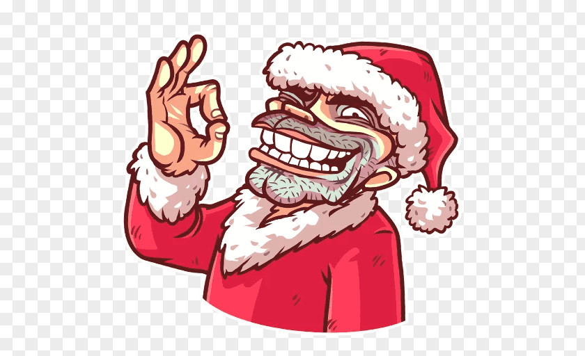 Santa Claus Sticker Telegram VKontakte Clip Art PNG