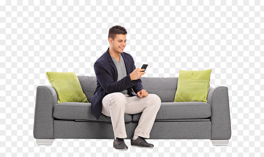 Sitting On Couch Sofa Bed Stock Photography PNG