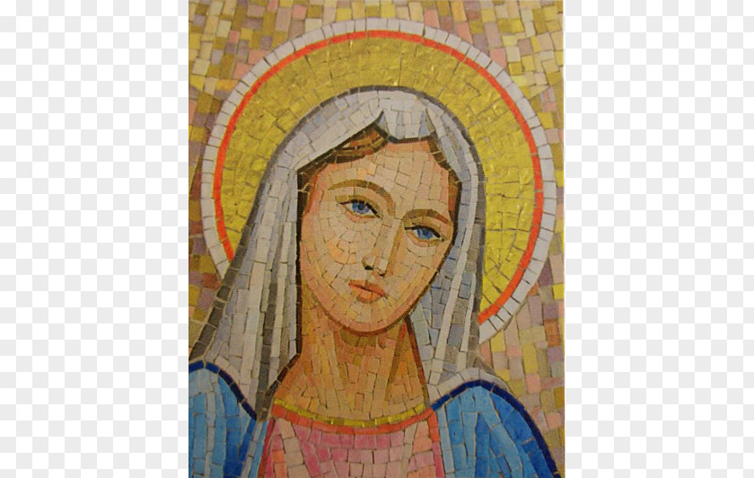 Aureola Portrait Madonna Art Mosaic PNG