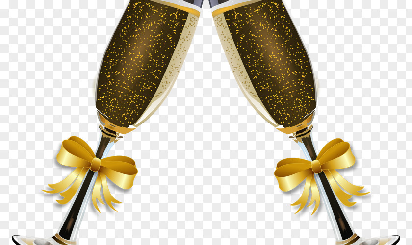 Champagne Vector Glass Wine New Year Clip Art PNG