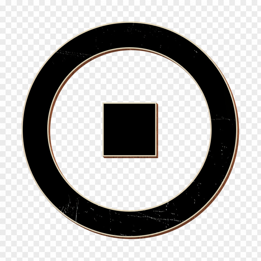 Oval Logo Stop Icon PNG
