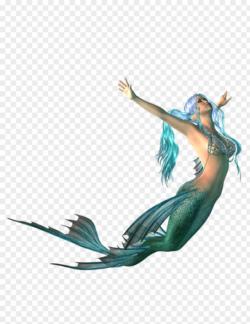 Swimming Mermaid Ariel PNG
